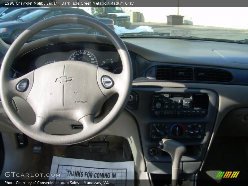 Dark Jade Green Metallic / Medum Gray 1998 Chevrolet Malibu Sedan