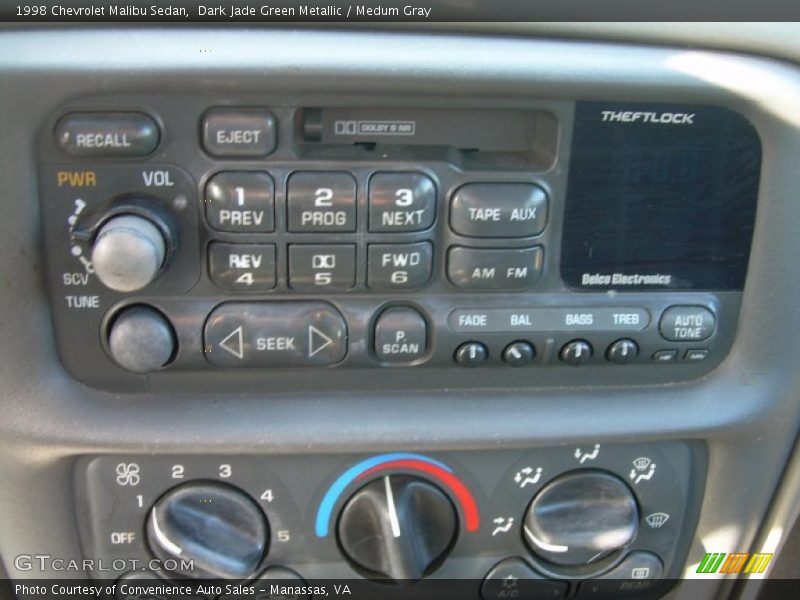 Controls of 1998 Malibu Sedan