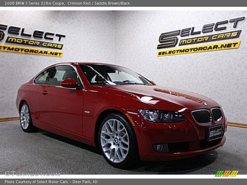 Crimson Red / Saddle Brown/Black 2008 BMW 3 Series 328xi Coupe