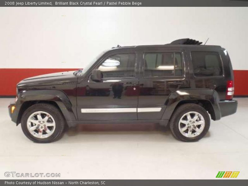 Brilliant Black Crystal Pearl / Pastel Pebble Beige 2008 Jeep Liberty Limited