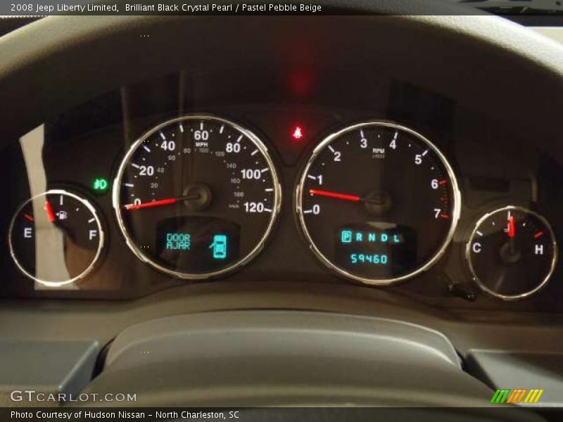 Brilliant Black Crystal Pearl / Pastel Pebble Beige 2008 Jeep Liberty Limited