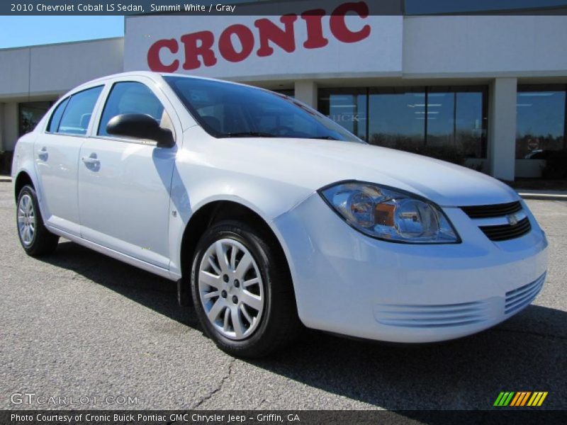 Summit White / Gray 2010 Chevrolet Cobalt LS Sedan