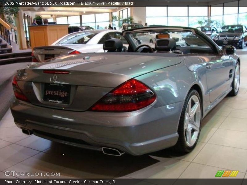 Palladium Silver Metallic / Black 2009 Mercedes-Benz SL 550 Roadster