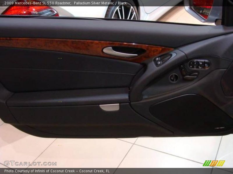Palladium Silver Metallic / Black 2009 Mercedes-Benz SL 550 Roadster
