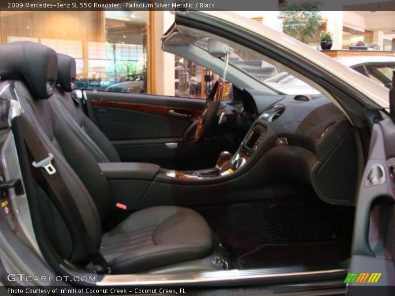 Palladium Silver Metallic / Black 2009 Mercedes-Benz SL 550 Roadster