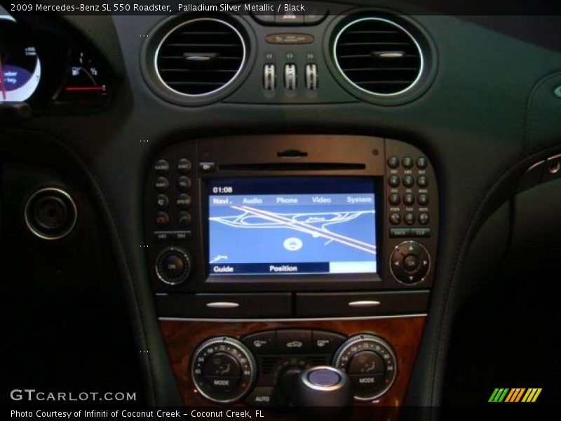 Palladium Silver Metallic / Black 2009 Mercedes-Benz SL 550 Roadster