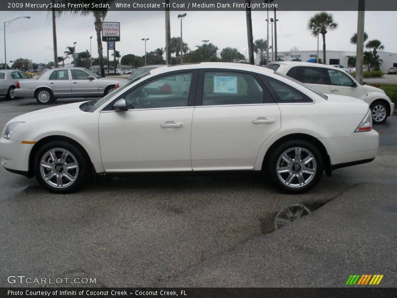 White Chocolate Tri Coat / Medium Dark Flint/Light Stone 2009 Mercury Sable Premier Sedan