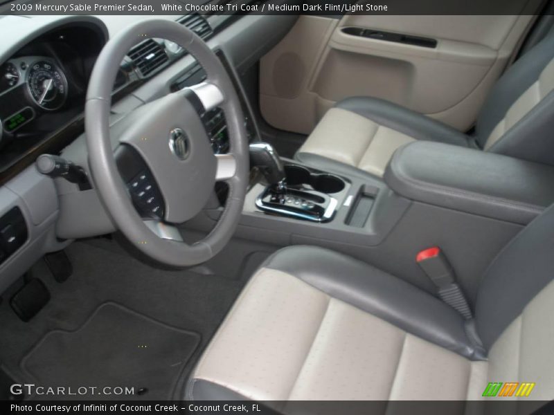 White Chocolate Tri Coat / Medium Dark Flint/Light Stone 2009 Mercury Sable Premier Sedan