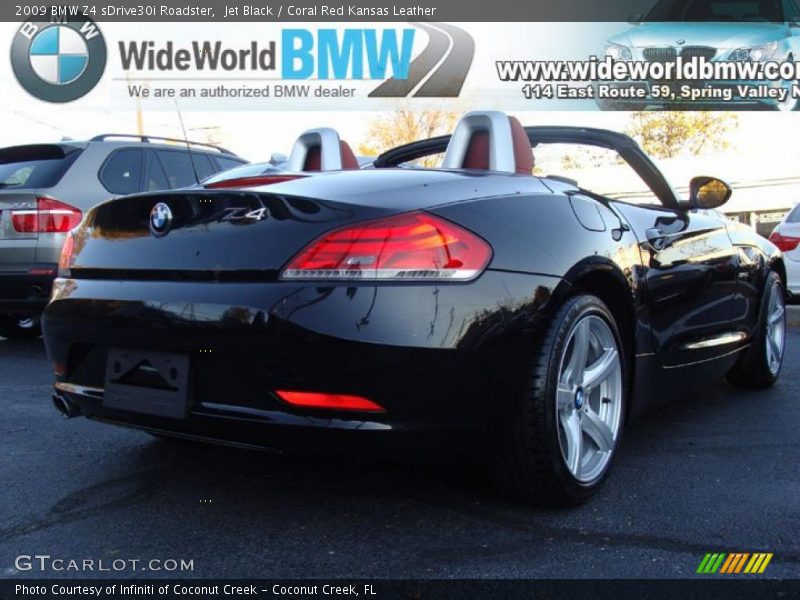 Jet Black / Coral Red Kansas Leather 2009 BMW Z4 sDrive30i Roadster
