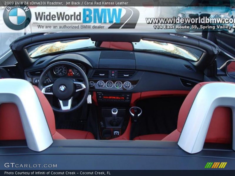 Jet Black / Coral Red Kansas Leather 2009 BMW Z4 sDrive30i Roadster