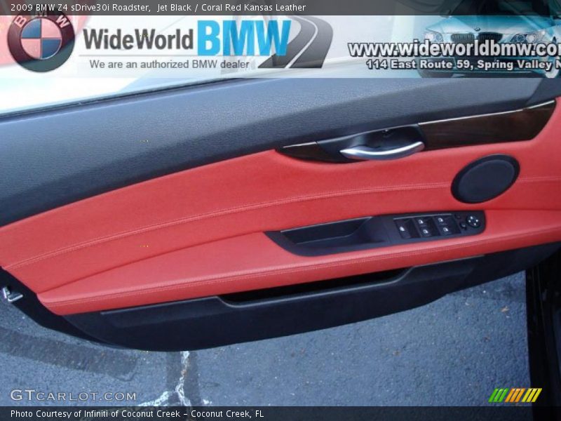 Jet Black / Coral Red Kansas Leather 2009 BMW Z4 sDrive30i Roadster