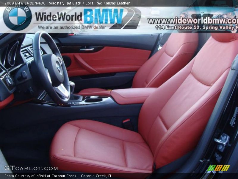 Jet Black / Coral Red Kansas Leather 2009 BMW Z4 sDrive30i Roadster