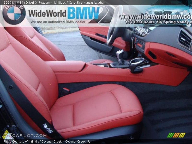 Jet Black / Coral Red Kansas Leather 2009 BMW Z4 sDrive30i Roadster