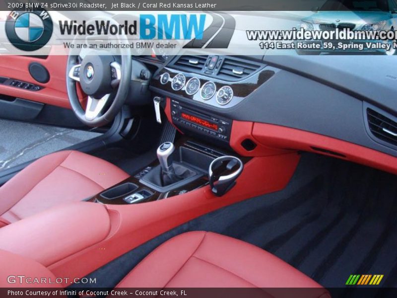 Jet Black / Coral Red Kansas Leather 2009 BMW Z4 sDrive30i Roadster