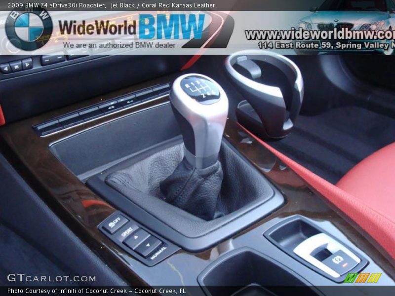 Jet Black / Coral Red Kansas Leather 2009 BMW Z4 sDrive30i Roadster