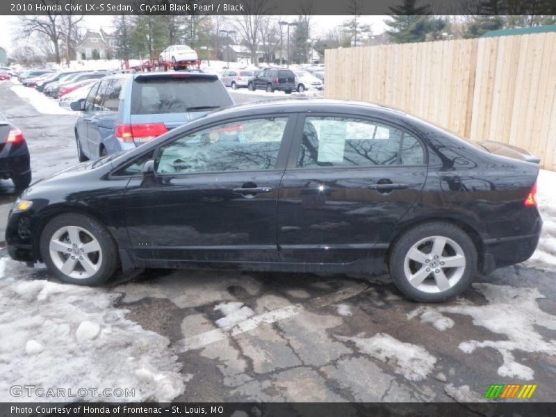 Crystal Black Pearl / Black 2010 Honda Civic LX-S Sedan