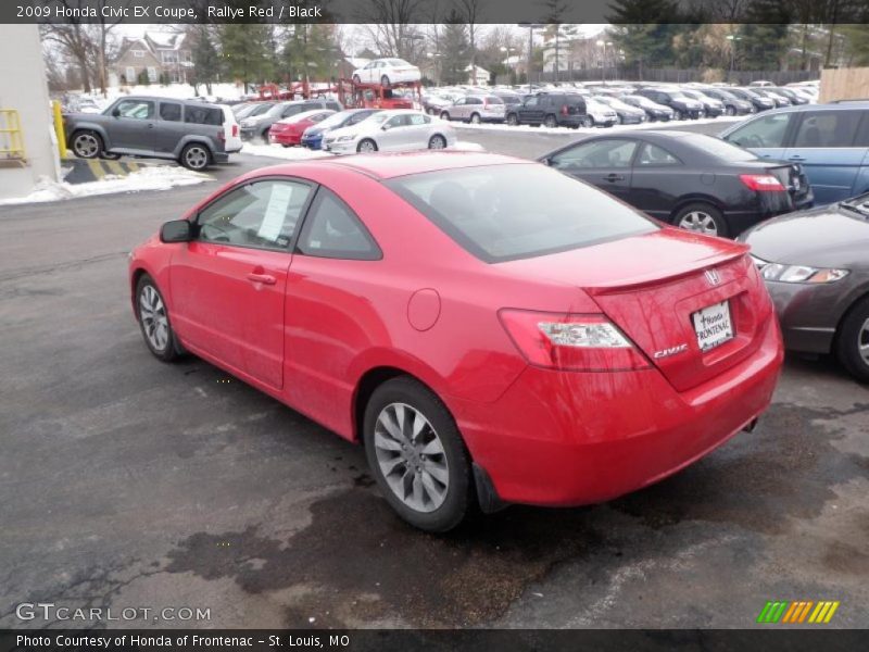 Rallye Red / Black 2009 Honda Civic EX Coupe