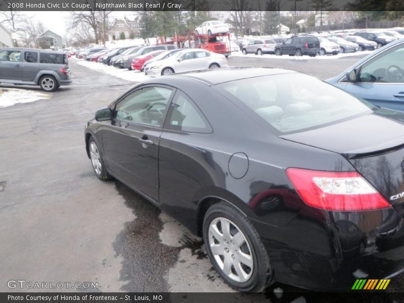 Nighthawk Black Pearl / Gray 2008 Honda Civic LX Coupe