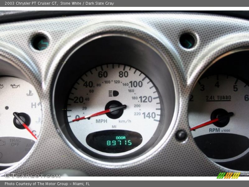 Stone White / Dark Slate Gray 2003 Chrysler PT Cruiser GT
