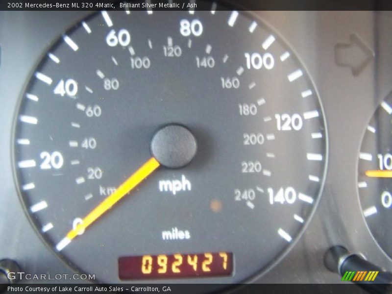 Brilliant Silver Metallic / Ash 2002 Mercedes-Benz ML 320 4Matic