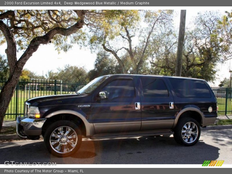 Deep Wedgewood Blue Metallic / Medium Graphite 2000 Ford Excursion Limited 4x4