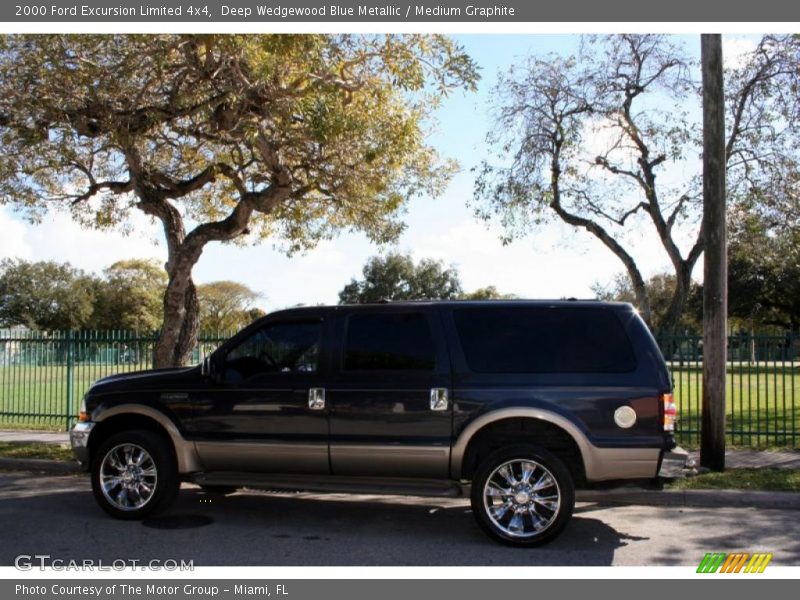 Deep Wedgewood Blue Metallic / Medium Graphite 2000 Ford Excursion Limited 4x4