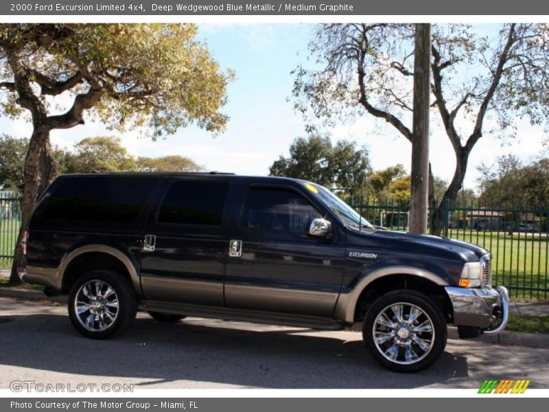 Deep Wedgewood Blue Metallic / Medium Graphite 2000 Ford Excursion Limited 4x4