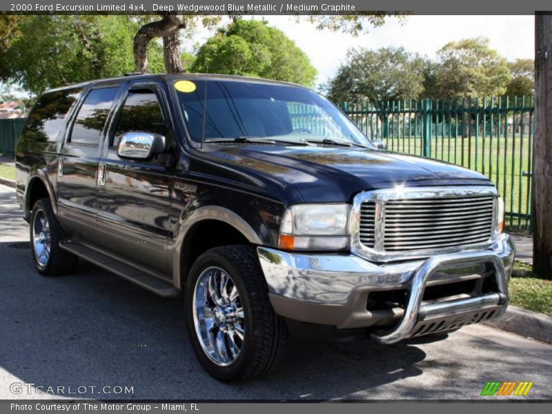 Deep Wedgewood Blue Metallic / Medium Graphite 2000 Ford Excursion Limited 4x4
