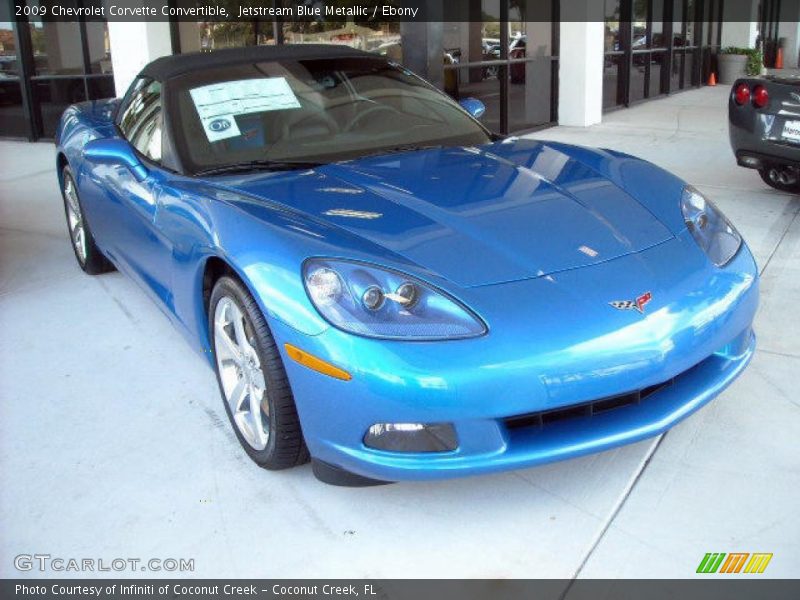Jetstream Blue Metallic / Ebony 2009 Chevrolet Corvette Convertible