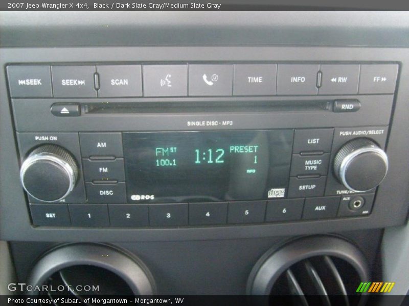 Black / Dark Slate Gray/Medium Slate Gray 2007 Jeep Wrangler X 4x4