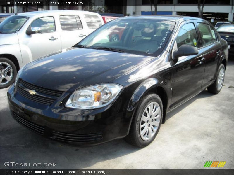Black / Gray 2009 Chevrolet Cobalt LS Sedan