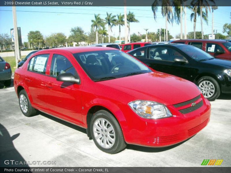 Victory Red / Gray 2009 Chevrolet Cobalt LS Sedan