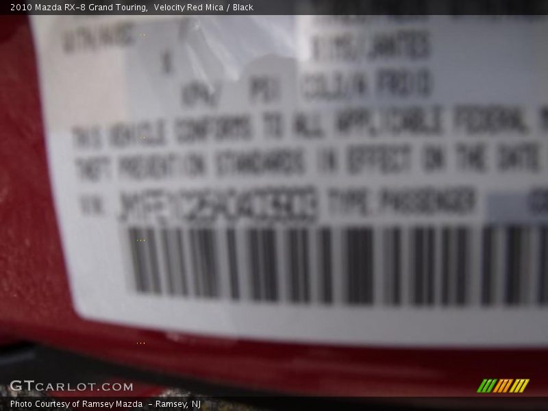 Velocity Red Mica / Black 2010 Mazda RX-8 Grand Touring