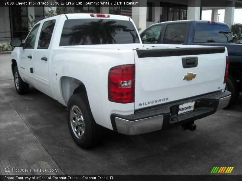 Summit White / Dark Titanium 2009 Chevrolet Silverado 1500 LS Crew Cab