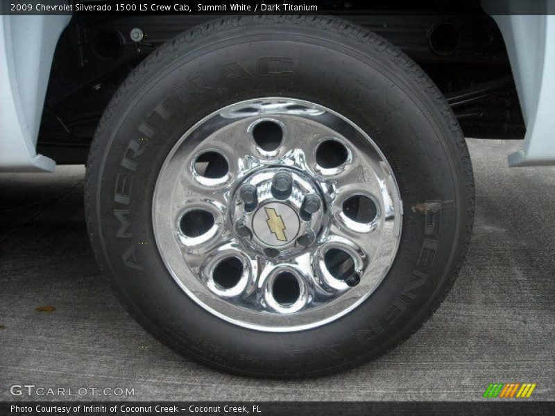 Summit White / Dark Titanium 2009 Chevrolet Silverado 1500 LS Crew Cab
