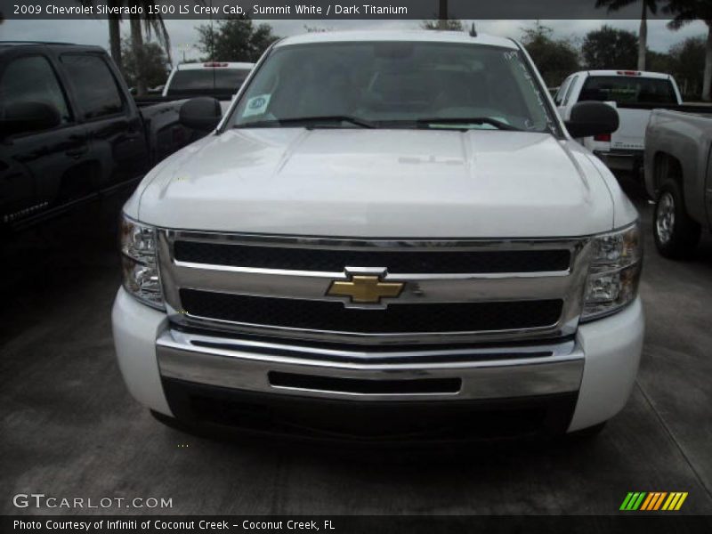 Summit White / Dark Titanium 2009 Chevrolet Silverado 1500 LS Crew Cab