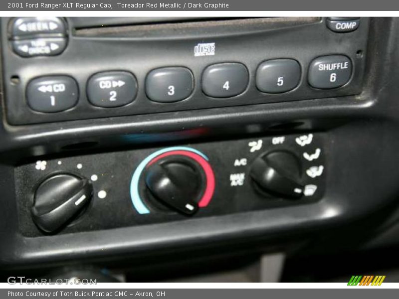Controls of 2001 Ranger XLT Regular Cab