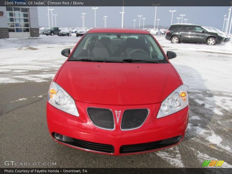 Crimson Red / Ebony 2006 Pontiac G6 Sedan