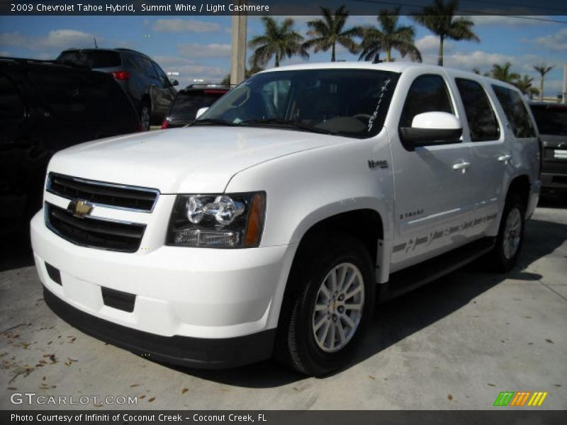 Summit White / Light Cashmere 2009 Chevrolet Tahoe Hybrid
