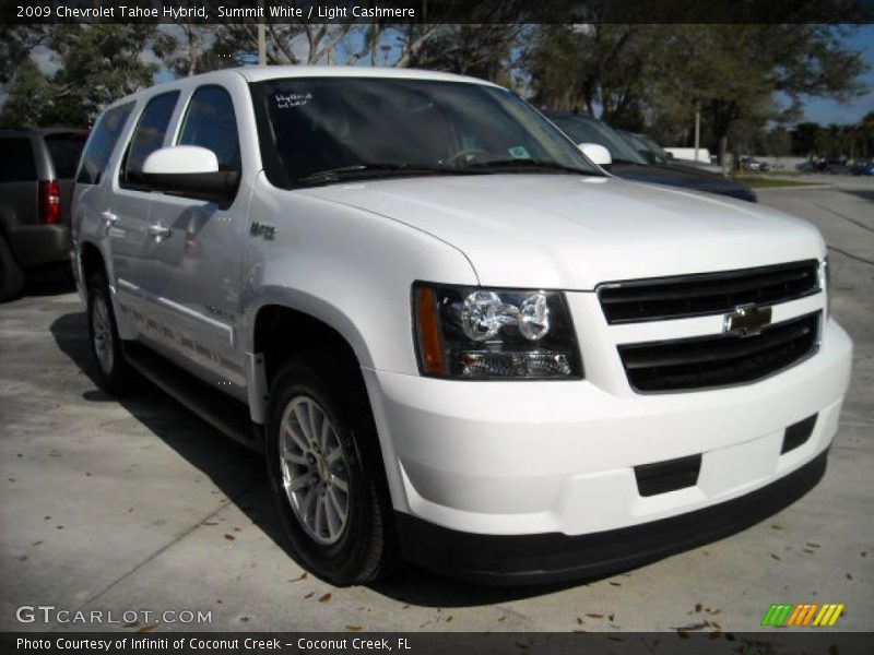 Summit White / Light Cashmere 2009 Chevrolet Tahoe Hybrid