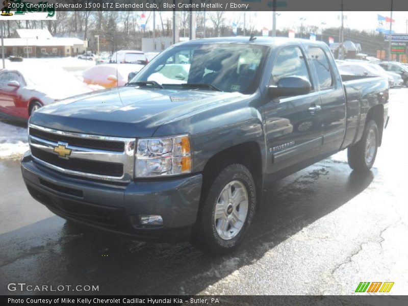Blue Granite Metallic / Ebony 2009 Chevrolet Silverado 1500 LTZ Extended Cab