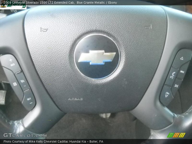 Blue Granite Metallic / Ebony 2009 Chevrolet Silverado 1500 LTZ Extended Cab