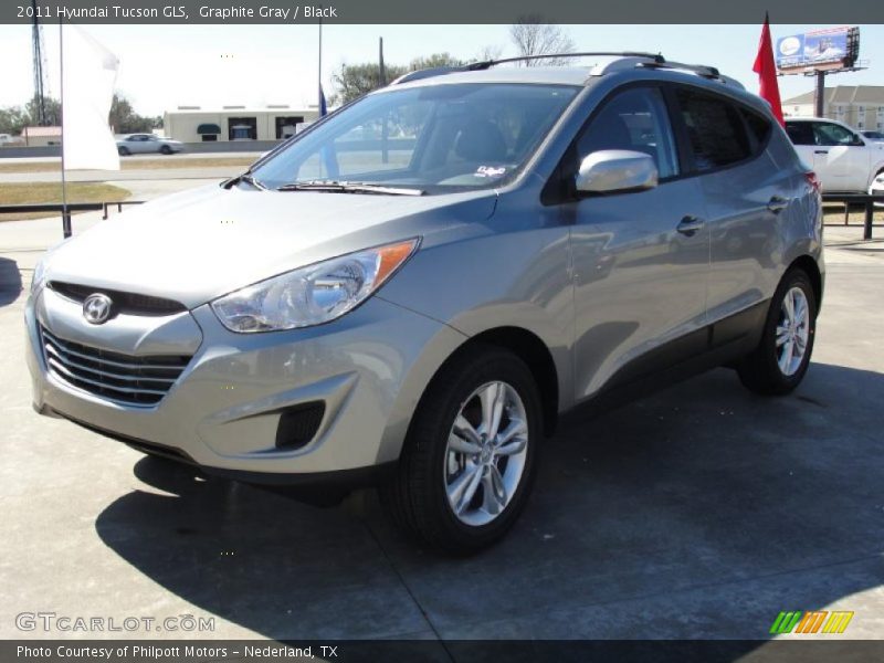 Graphite Gray / Black 2011 Hyundai Tucson GLS