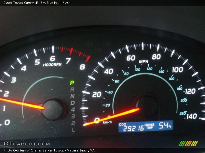 Sky Blue Pearl / Ash 2009 Toyota Camry LE