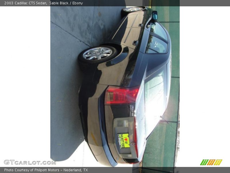 Sable Black / Ebony 2003 Cadillac CTS Sedan