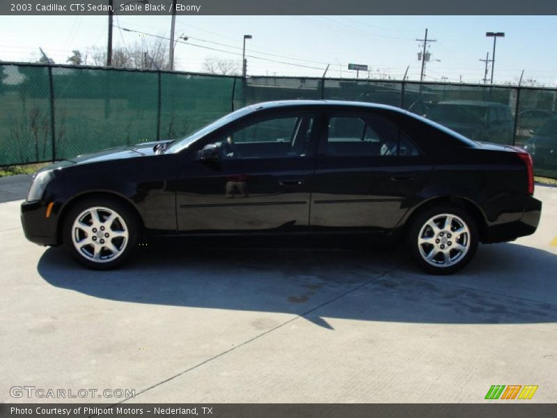 Sable Black / Ebony 2003 Cadillac CTS Sedan
