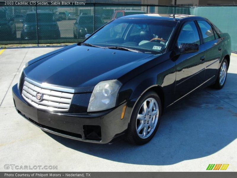 Sable Black / Ebony 2003 Cadillac CTS Sedan