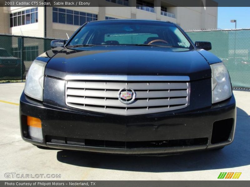 Sable Black / Ebony 2003 Cadillac CTS Sedan