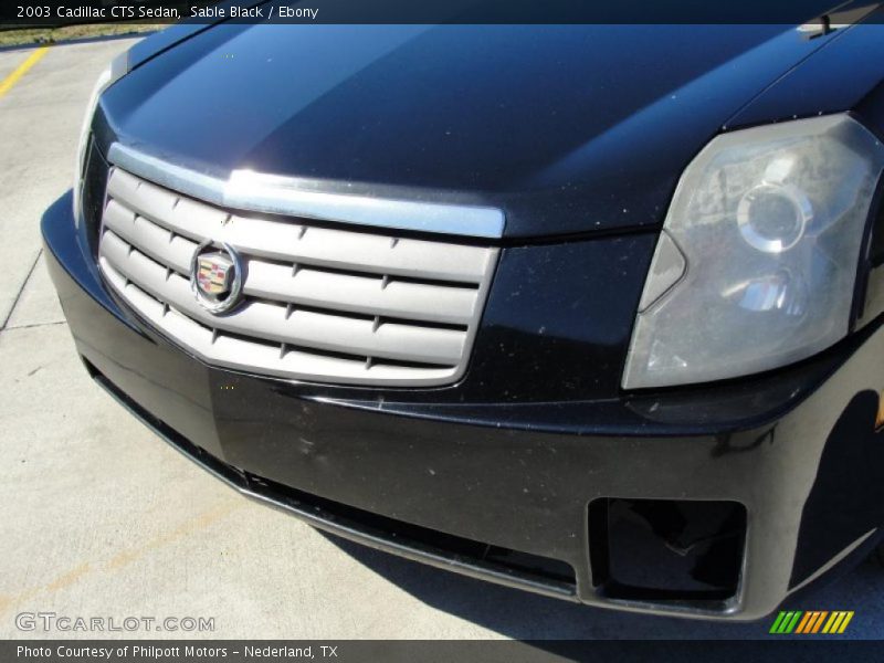 Sable Black / Ebony 2003 Cadillac CTS Sedan