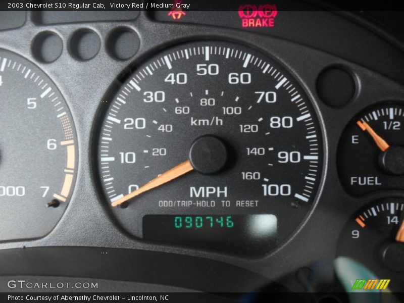 Victory Red / Medium Gray 2003 Chevrolet S10 Regular Cab